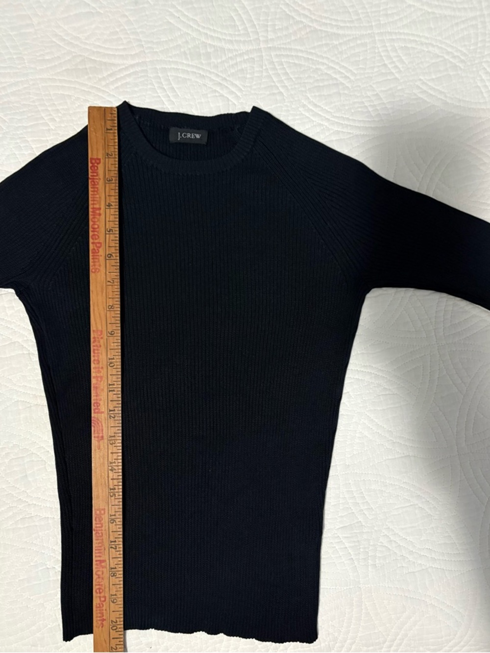 J. Crew Black Silk* Ribbed Top XS* - Picture 4 of 8